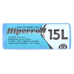 SACO P/LIXO AZ 39X58 RL/100 FD/10 HIPER ROLL 15L SACO P/LIXO AZ 39X58 RL/100 FD/10 HIPER ROLL 15L