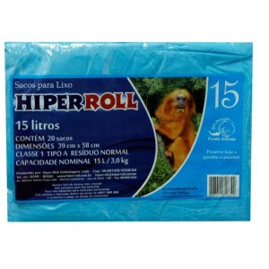 SACO P/LIXO AZ 39X58 PCT/20 FD/25 HIPER ROLL 15L SACO P/LIXO AZ 39X58 PCT/20 FD/25 HIPER ROLL 15L