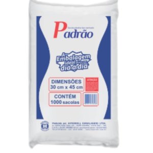 SACOLA LISA BRANCA 30X45 FD/1000 PADRAO SACOLA LISA BRANCA 30X45 FD/1000 PADRAO