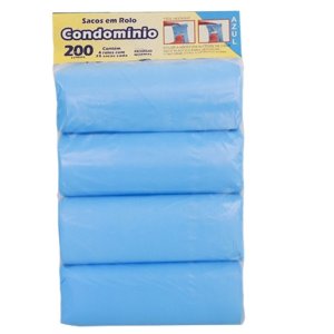 SACO PLAST COND LEVE 200 AZ PCT/4 RL/25 SACOS SACO PLAST COND LEVE 200 AZ PCT/4 RL/25 SACOS