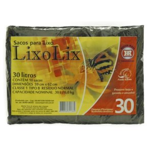 SACO P/LIXO PT 59X62 PC/10 FD/25 LIXO LIX 30L SACO P/LIXO PT 59X62 PC/10 FD/25 LIXO LIX 30L