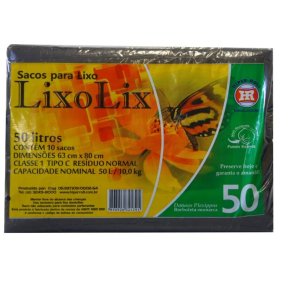 SACO P/LIXO PT 63X80 PC/10 FD/25 LIXO LIX 50L SACO P/LIXO PT 63X80 PC/10 FD/25 LIXO LIX 50L